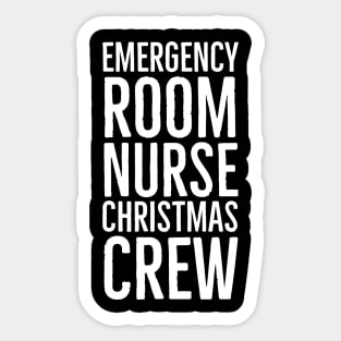 Emergency Room Nurse Christmas Crew Sticker